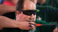 Blinden en slechtzienden proeven van G-sport op Blind(sports)date Brugge